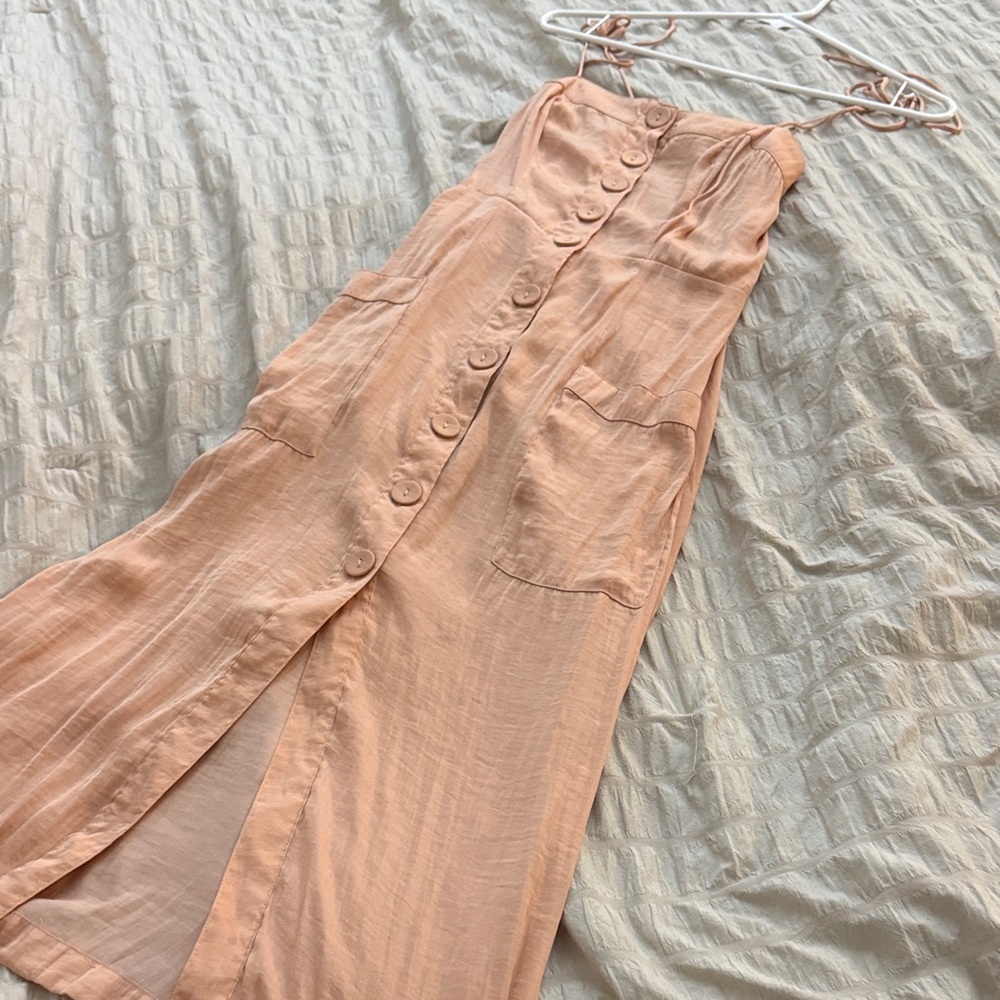 Urban outfitters Peach Button Down dress - boho - small - Picture 2 of 10